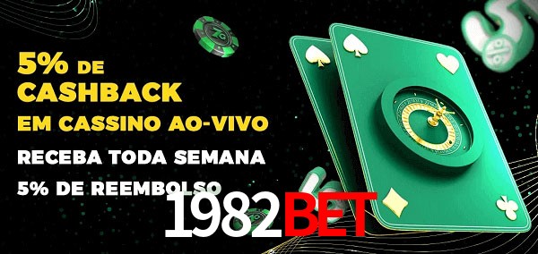 Promoções do cassino ao Vivo 1982bet